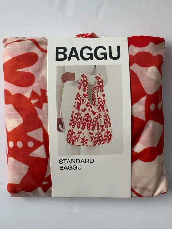 NWT BAGGU Standard Reusable Printed Tote Bag - Cowgirl - Picture 3 of 8